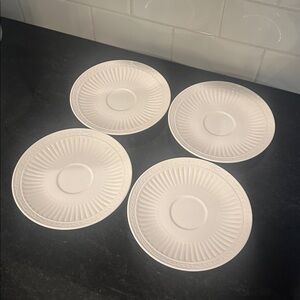 Set of four (4) off-white Mikasa Italian Countryside Saucers
